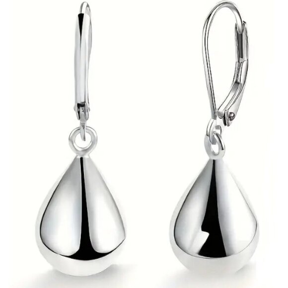 d'Vine Products Jewelry - 925 Sterling Silver - Teardrop - Shaped Polished Dangle Earrings